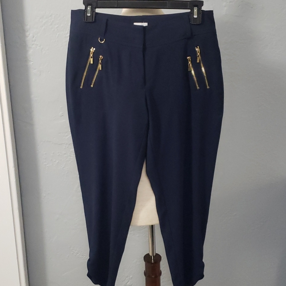 SALE$8.  Cashe' Navy Blue Pants